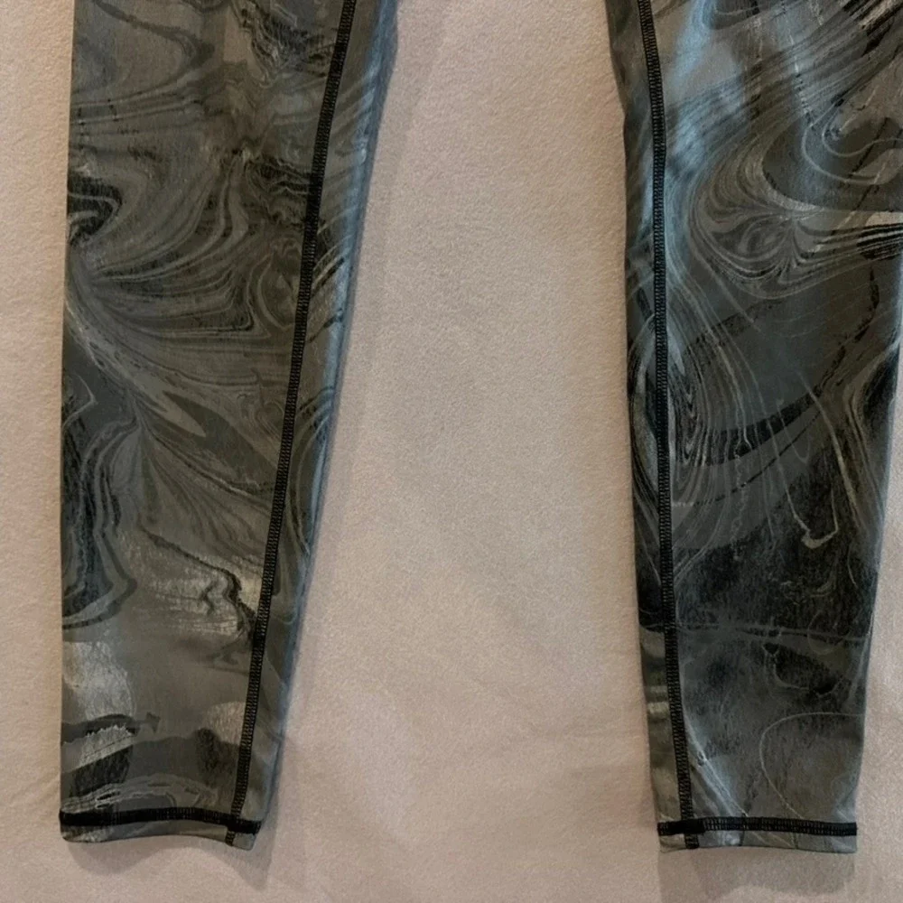 Alo Yoga Women Sz S Airbrush Full Length Legging Marble Gray